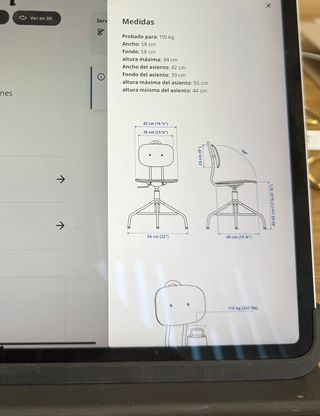 Sillas giratorias de madera y metal