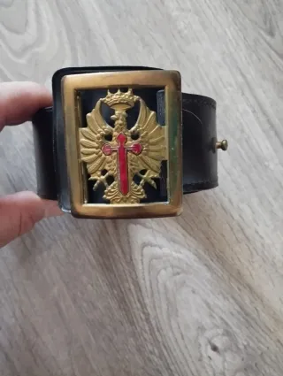 Cinturón Ejército Español Piel Hebilla