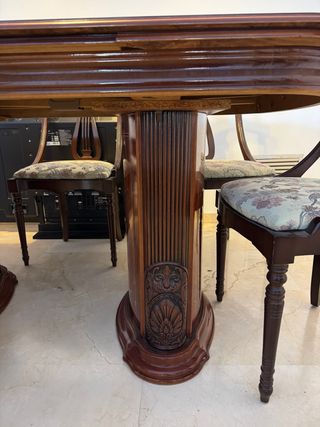 Conjunto comedor clásico madera alta calidad