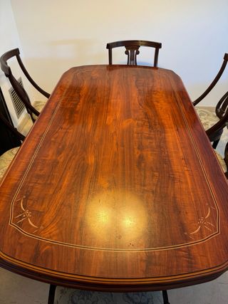 Conjunto comedor clásico madera alta calidad