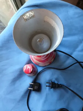 Lámpara Vintage 70s Roja y Blanca