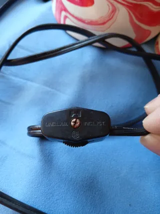 Lámpara Vintage 70s Roja y Blanca