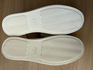 Zapatillas Zara bordadas flores beige