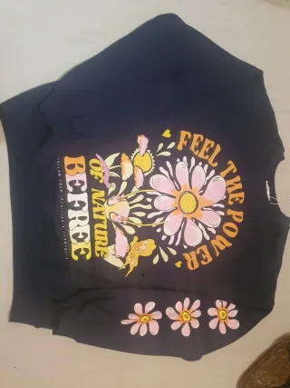Sudadera Bershka floral talla S