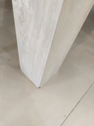 Tavolo allungabile beige e bianco