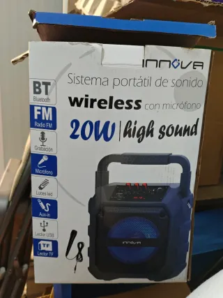 Altavoz Portátil Innova Karaoke Bluetooth FM