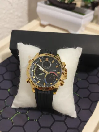 Reloj SANDA Hombre Negro y Dorado