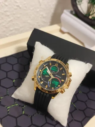 Reloj SANDA Hombre Negro y Dorado