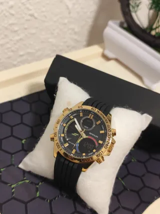 Reloj SANDA Hombre Negro y Dorado