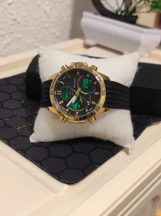 Reloj SANDA Hombre Negro y Dorado