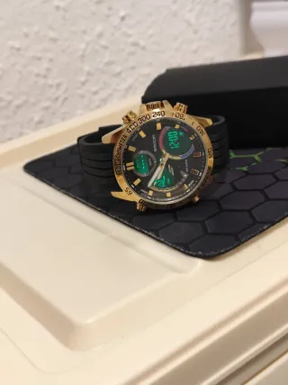 Reloj SANDA Hombre Negro y Dorado