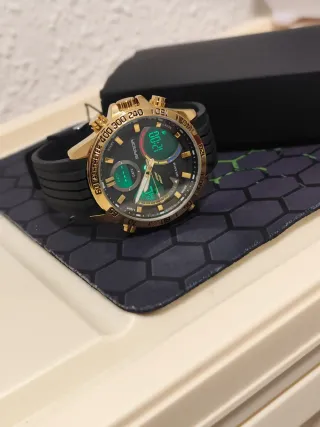 Reloj SANDA Hombre Negro y Dorado