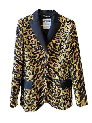 Giacca Moschino Couture leopardata paillettes