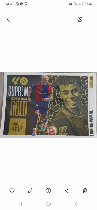 Carta Panini Extra Gold