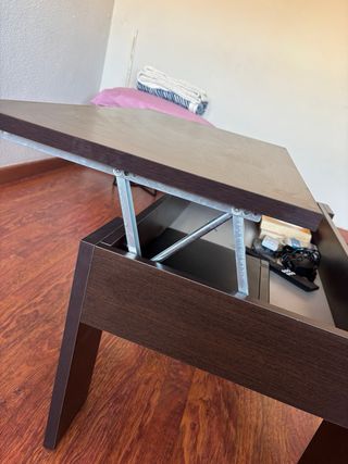 Mesa de centro elevable de madera