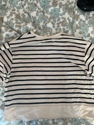 Jersey rayas blanco y negro mujer