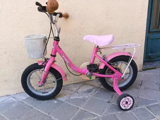 Bicicleta infantil rosa my Dreams con ruedines