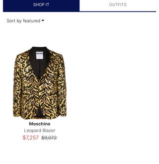 Giacca Moschino leopardata con paillettes