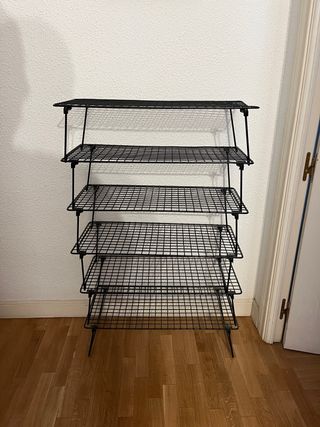 Zapatero desmontable metálico negro