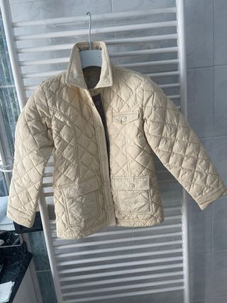 Trapuntina beige con toppe 7/8 anni