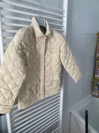 Trapuntina beige con toppe 7/8 anni