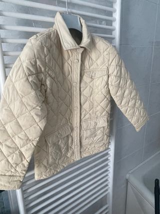 Trapuntina beige con toppe 7/8 anni