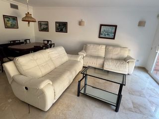 2 Sofás de Piel Reclinables 210x100