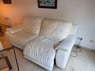 2 Sofás de Piel Reclinables 210x100