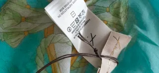 Foulard Falconeri seta oro e turchese