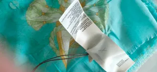 Foulard Falconeri seta oro e turchese