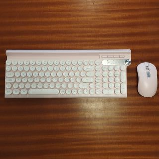 Teclado y Ratón Inalámbrico Race GT Rosa