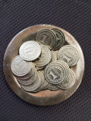 Lotto gettoni 1 punto ,20 pezzi.