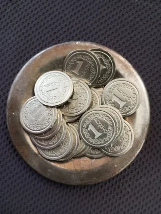 Lotto gettoni 1 punto ,20 pezzi.