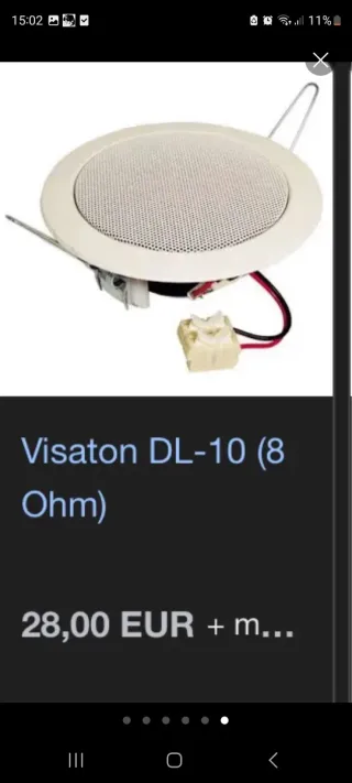 55  Altavoces Techo "Visaton DL-10" Nuevos