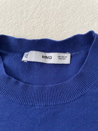 Camiseta Mango Punto Azul Talla S