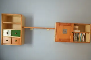 Escritorio juvenil madera y cajones