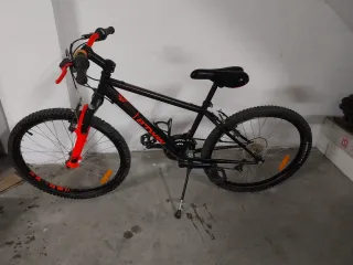 Bicicleta Btwin Rockrider 24 Negra/Naranja