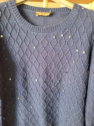 Maglione Conbipel donna blu taglia M