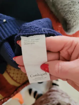 Maglione Conbipel donna blu taglia M