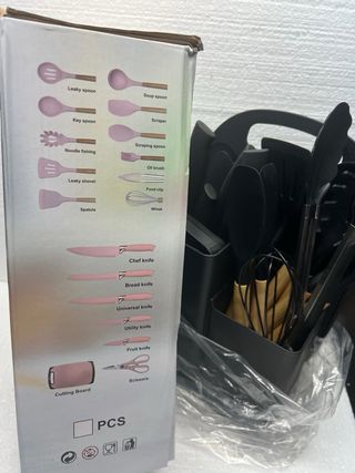 Set 19 Utensili & Coltelli Cucina HEESEM