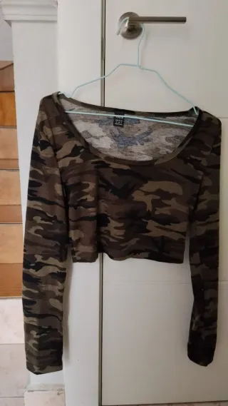 Camiseta manga larga camuflaje talla M