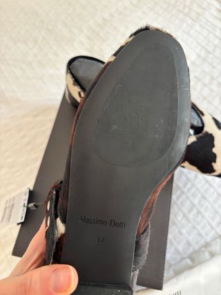 Bailarinas Massimo Dutti estampado vaca (piel)