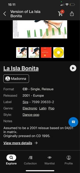 Madonna - La Isla Bonita CD