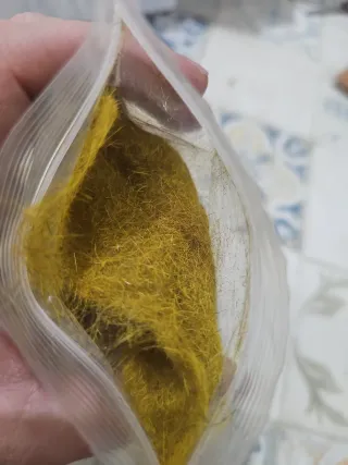 Dubbing liebre light oliva  montaje artesanal