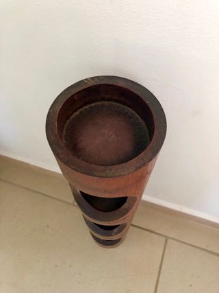 Portacandele etnico in bambù