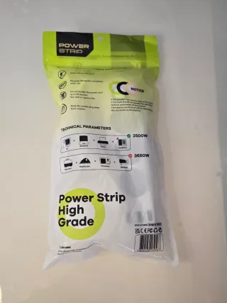 Prolunga Elettrica 2m con 3 Prese + 3 USB