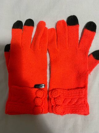 Guantes Vans Naranja y Negro