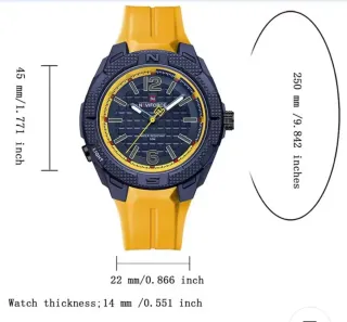 Reloj Naviforce Hombre Azul y Amarillo