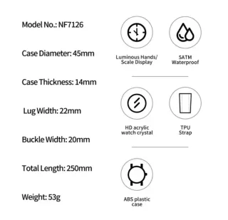 Reloj Naviforce Hombre Azul y Amarillo