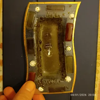 Porta oggetti in vetro artistico